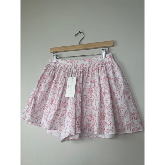 NWT Caroline Constas Teagan Shorts Women's White Pink Camel Toile Size: Small - Picture 3 of 10